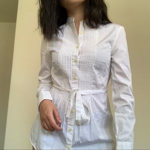 Banana Republic Button Down Long Sleeves White Blouse